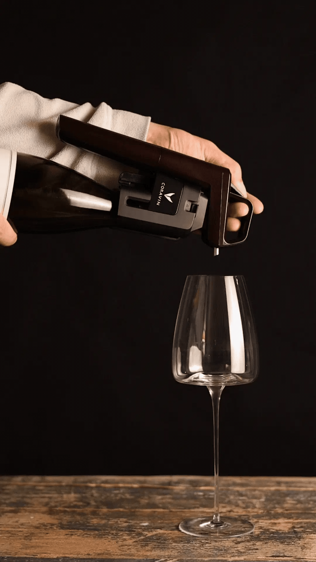 Pour the wine